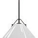 Bronwen 1 Light 19 inch Opaque White/Oil Rubbed Bronze Pendant Ceiling Light