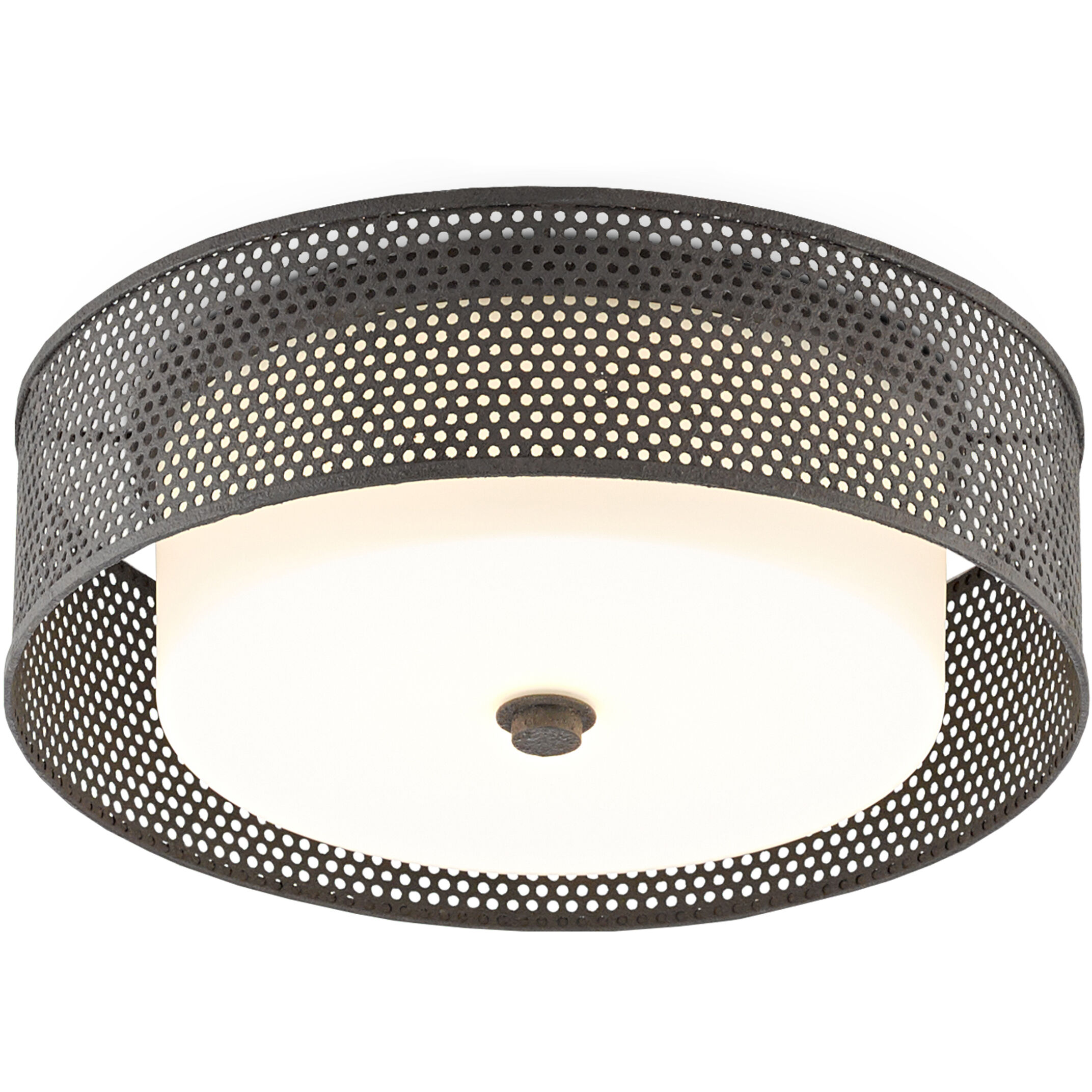 Notte LED 16.5 inch Molé Black Flush Mount Ceiling Light