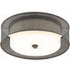 Notte LED 16.5 inch Mol&eacute; Black Flush Mount Ceiling Light