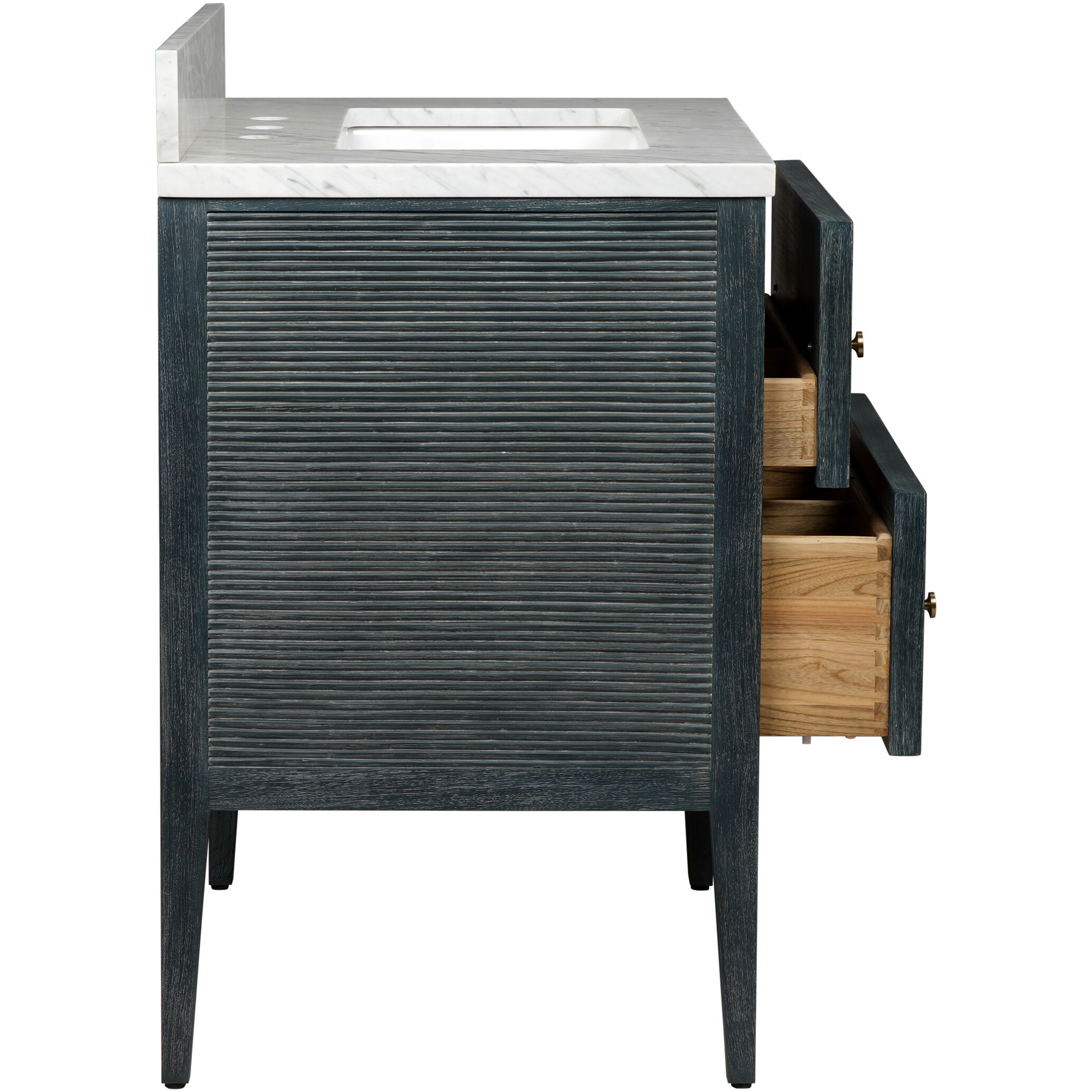 Santos 28 X 34 inch Vintage Navy/Natural/White/Brushed Brass/Polished Nickel Vanity with Undermount Sink