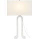 Leo 30.25 inch 150 watt White Marble Table Lamp Portable Light
