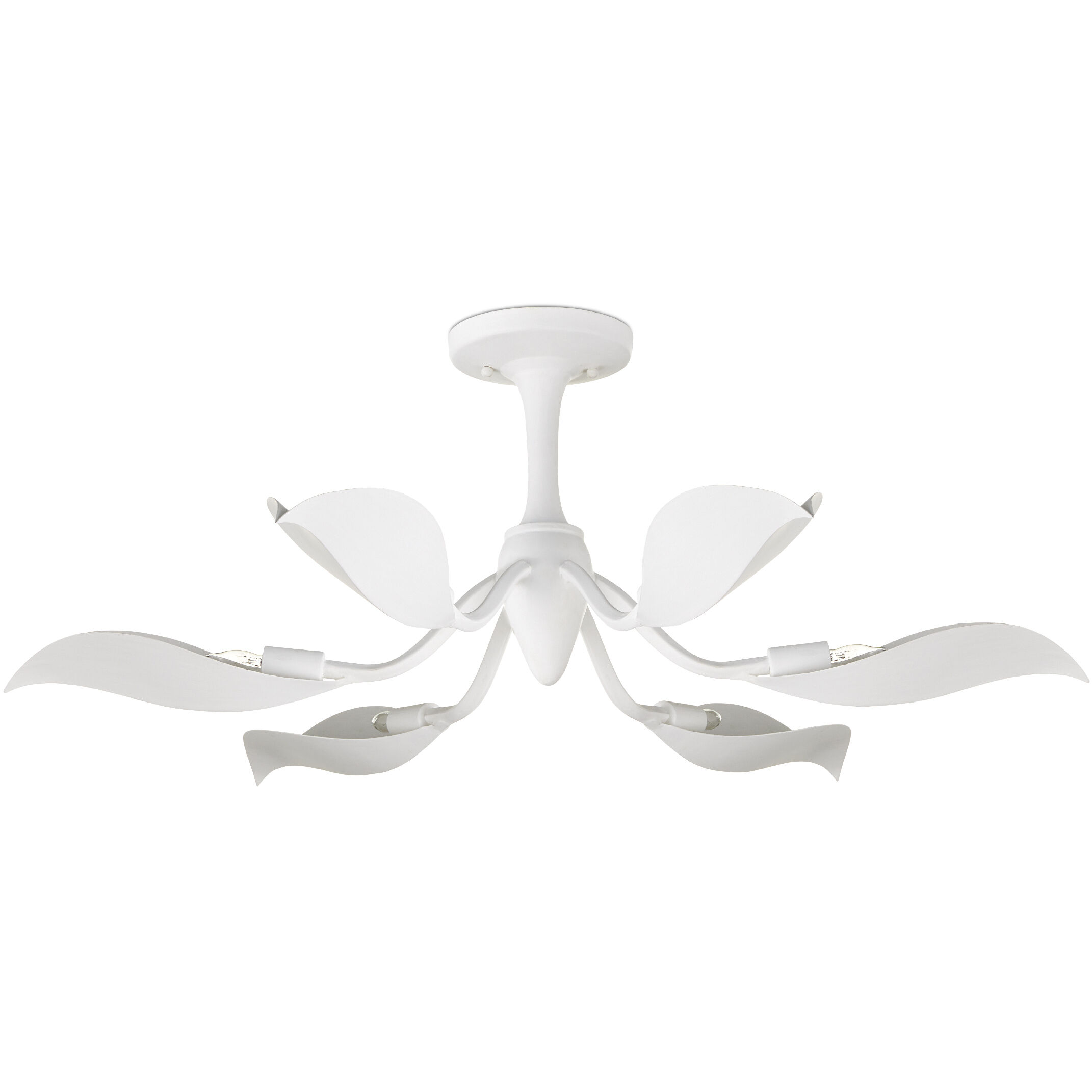 Snowflower 6 Light 36 inch Gesso White Semi-Flush Mount Ceiling Light