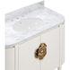 Briallen 48 X 34.25 inch Cerused White/Natural/White/Polished Brass Vanity with Undermount Sink