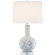 Myrtle 28 inch 150 watt White/Blue/Clear/Polished Nickel Table Lamp Portable Light