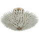 Dahlia 3 Light 22 inch Frosted/Contemporary Silver Semi-Flush Mount Ceiling Light