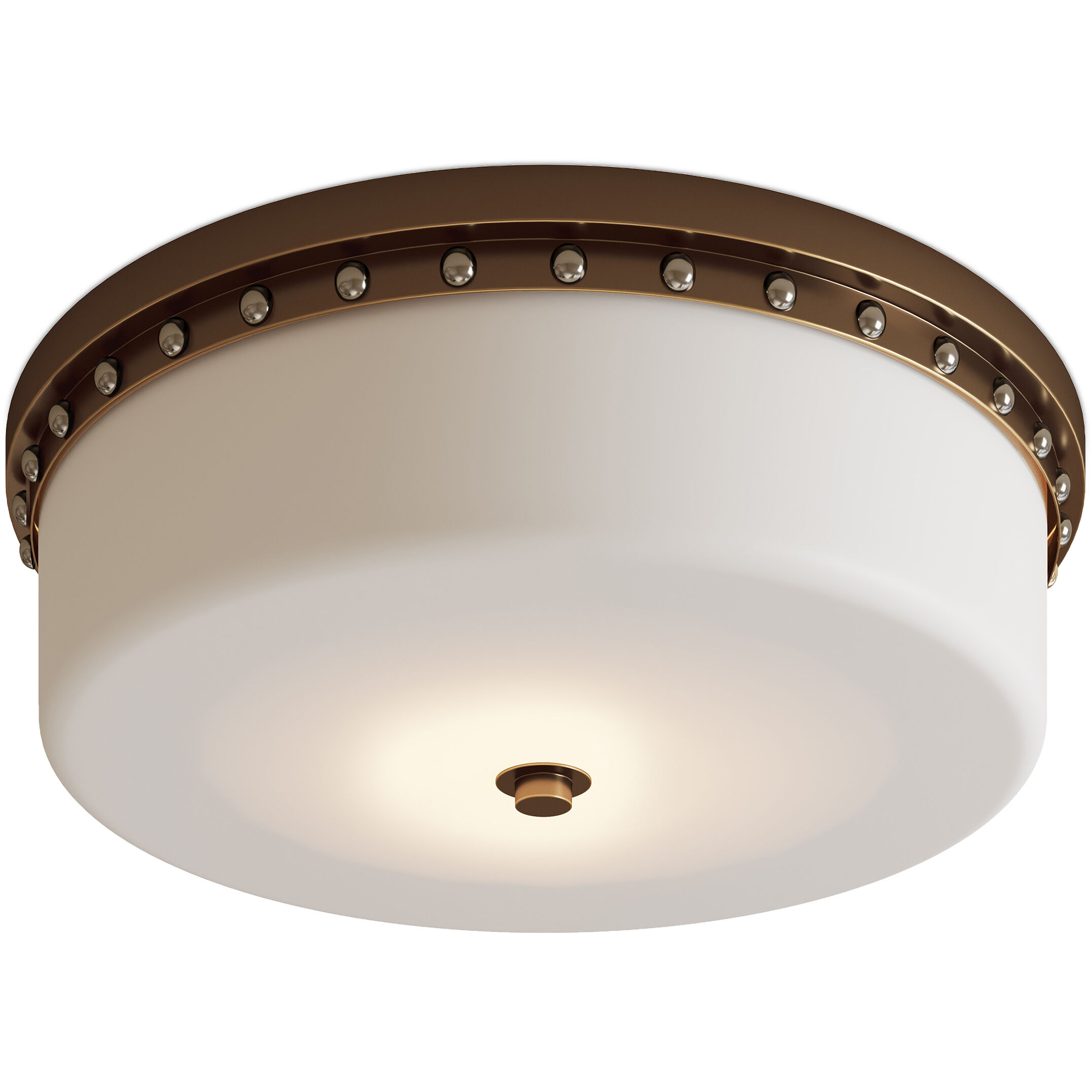 Barnabe 1 Light 18 inch White/Antique Brass/Polished Nickel Flush Mount Ceiling Light