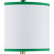 Beryl 17.5 inch 100 watt Green Swirl Table Lamp Portable Light