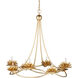 Cyrene 8 Light 32 inch Gold Leaf Chandelier Ceiling Light