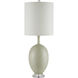 Verdure 36.75 inch 150 watt Green/Off-White/Clear/Satin Nickel Table Lamp Portable Light
