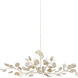 Lunaria 6 Light 51 inch Contemporary Silver Leaf Chandelier Ceiling Light