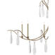 Marshallia 6 Light 59 inch Rustic Gold/Faux Rock Crystal Chandelier Ceiling Light