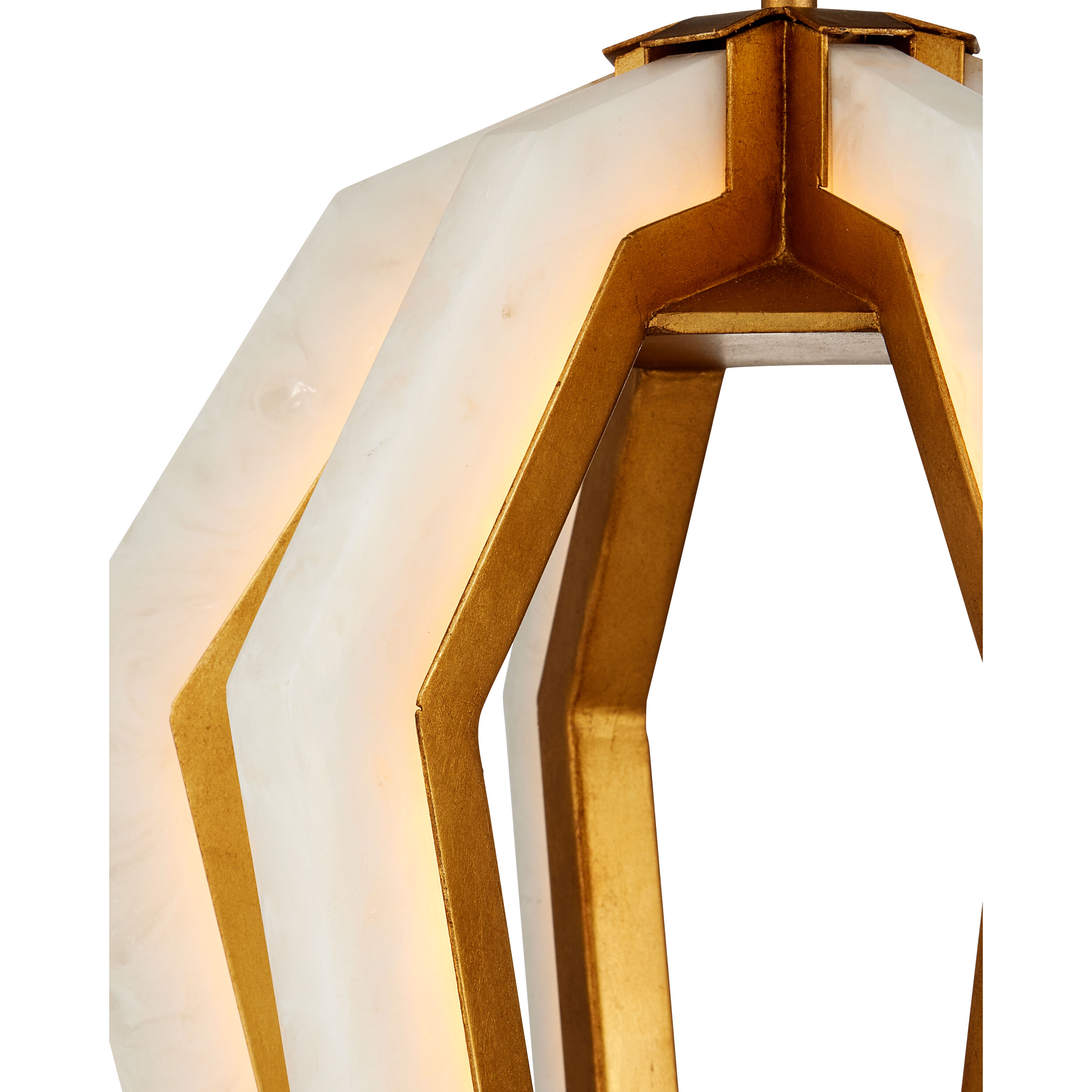 Riviere 6 Light 13 inch Natural/Contemporary Gold Leaf Pendant Ceiling Light