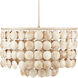 Buko 6 Light 31.5 inch Coco Cream Chandelier Ceiling Light