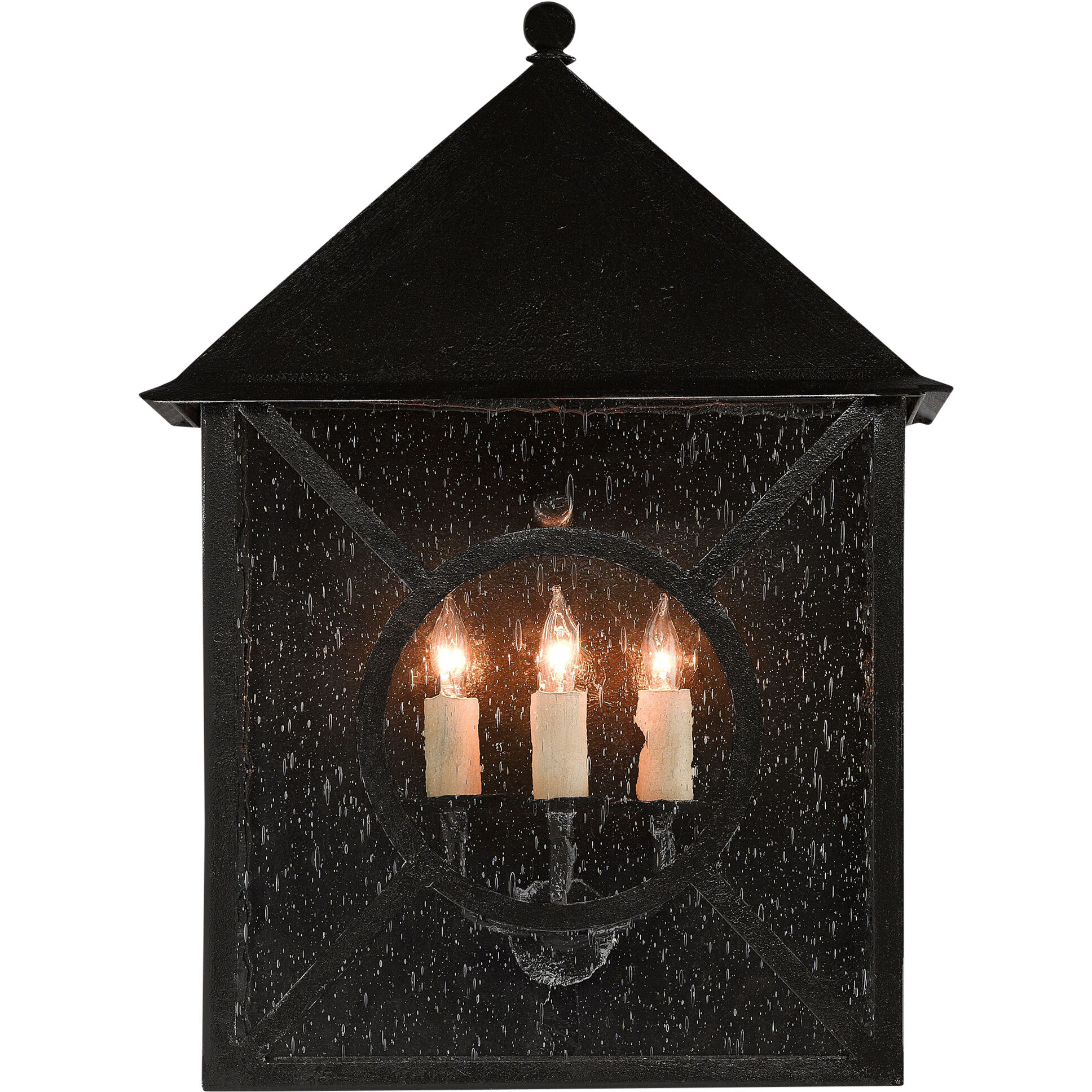 Ripley 3 Light 20 inch Midnight Outdoor Wall Sconce, Large