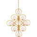Storrs 14 Light 34 inch Contemporary Gold Leaf/Contemporary Gold/White Chandelier Ceiling Light