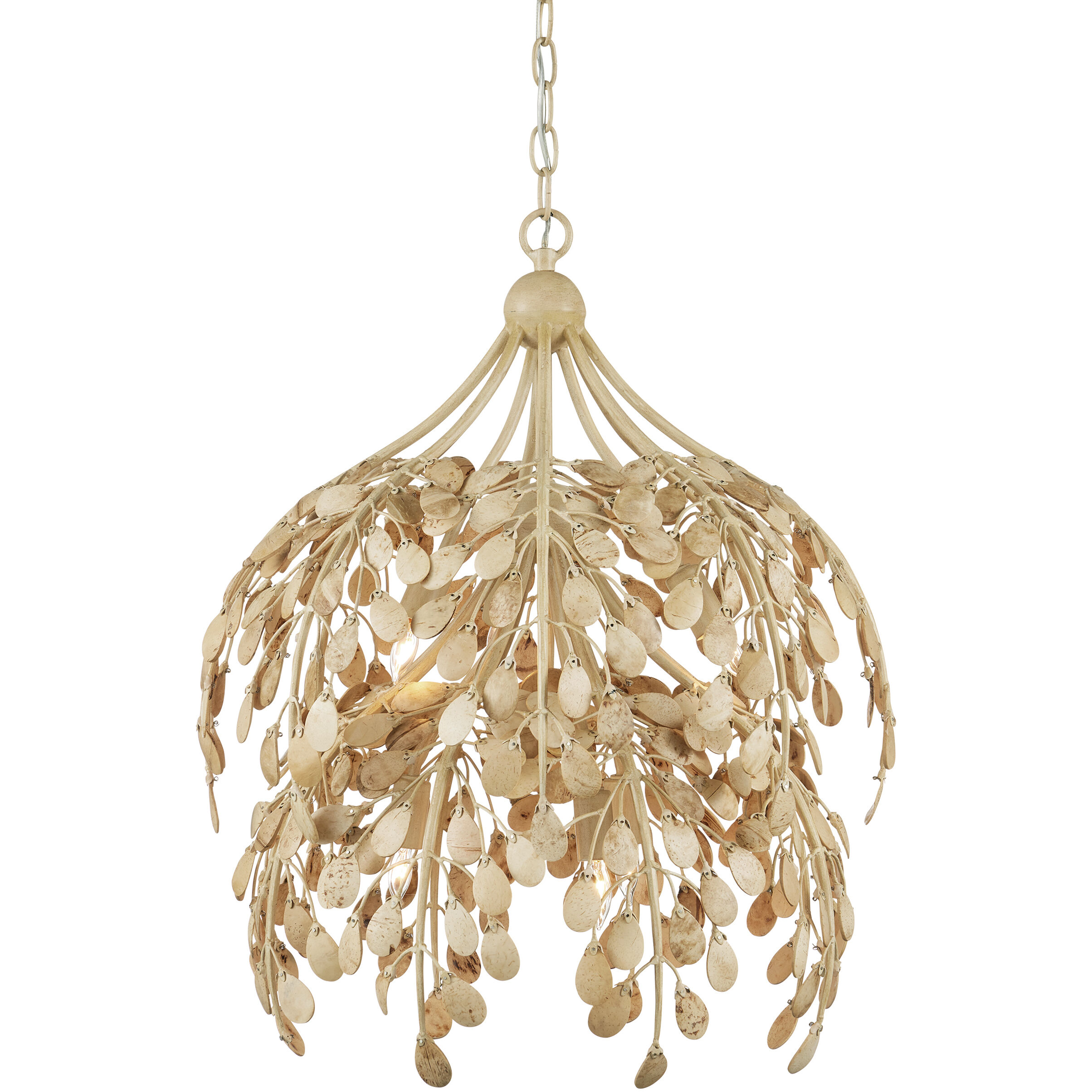 Maypan 6 Light 20 inch Coco Cream/Natural Pendant Ceiling Light