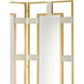 Camille 83 inch Cream/Brushed Brass/Mirror Screen