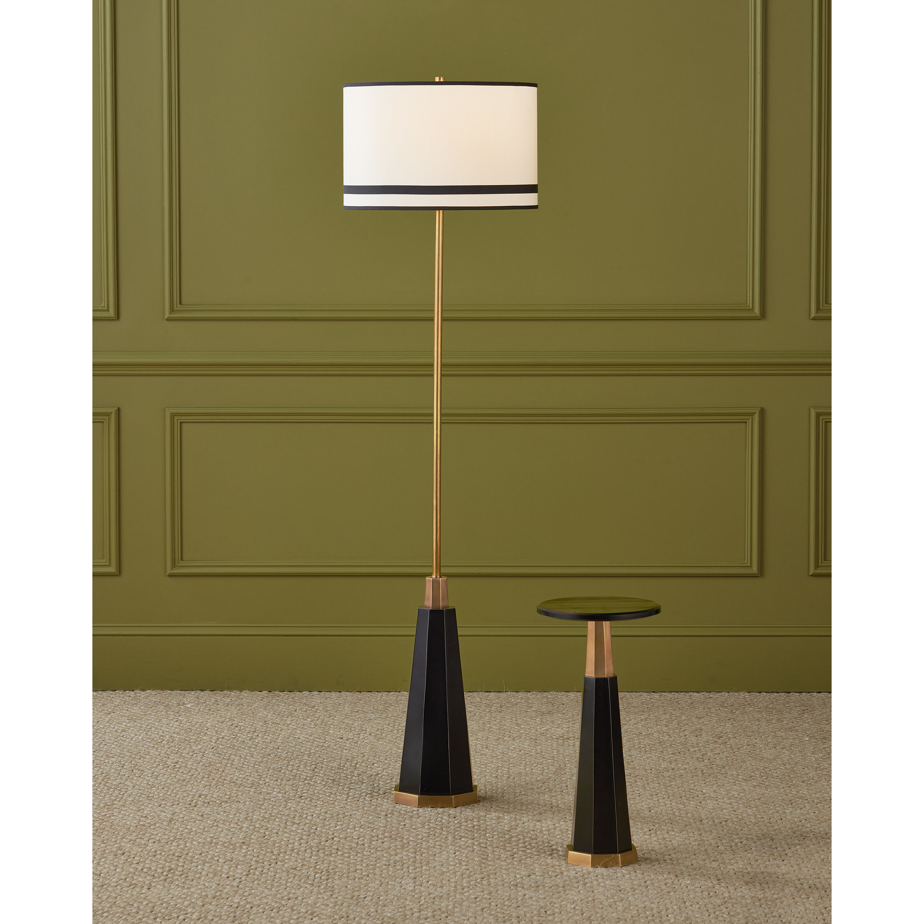 Gieves 64.5 inch 150.00 watt Black/Bronze/Antique Brass Floor Lamp Portable Light