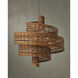 Saisei 5 Light 45 inch Khaki/Natural Rattan Chandelier Ceiling Light