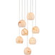Lazio 7 Light 16 inch Natural/Painted Silver Multi-Drop Pendant Ceiling Light