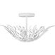 Snowfall 3 Light 21.5 inch Gesso White Semi-Flush Mount Ceiling Light