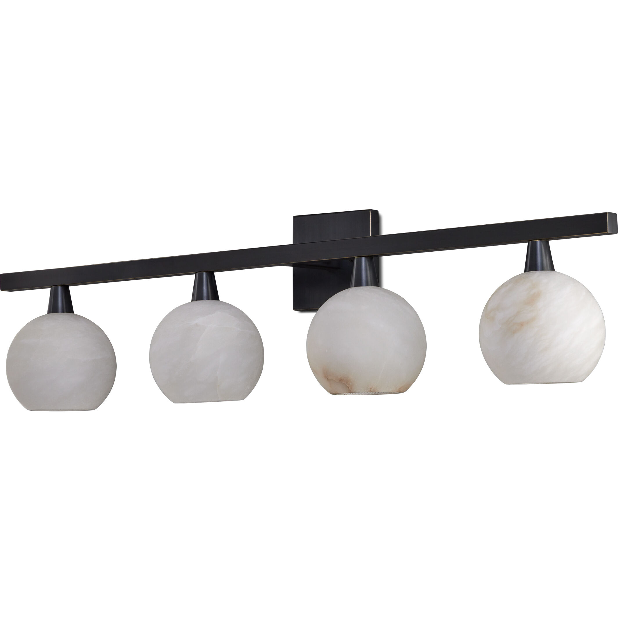 Bombelles 4 Light 38 inch Oil Rubbed Bronze/Natural Bath Bar Wall Light
