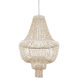 Cybele LED 35.5 inch Natural/Pearlized White/White Chandelier Ceiling Light