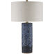 Polka Dot 28.25 inch 150 watt Reactive Blue and Polished Brass Table Lamp Portable Light