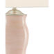 Ondine 30.5 inch 150 watt Blush/Silver Leaf Table Lamp Portable Light