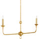 Nottaway 2 Light 40 inch Contemporary Gold Leaf Chandelier Ceiling Light