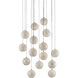 Finhorn 15 Light 24 inch Painted Silver/Pearl Multi-Drop Pendant Ceiling Light