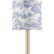 Aviary Dusty Blue/Ivory Drum Chandelier Shade