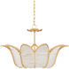 Bebe 3 Light 26.75 inch Contemporary Gold Leaf/Clear Chandelier Ceiling Light