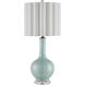 Celadon 29.75 inch 150 watt Celadon Crackle/Clear/Antique Brass Table Lamp Portable Light