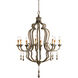 Waterloo 8 Light 41 inch Washed Gray Chandelier Ceiling Light