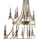 Lodestar 30 Light 65 inch Granello Silver Leaf/Antique Chandelier Ceiling Light
