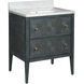 Santos 28 X 34 inch Vintage Navy/Natural/White/Brushed Brass/Polished Nickel Vanity with Undermount Sink