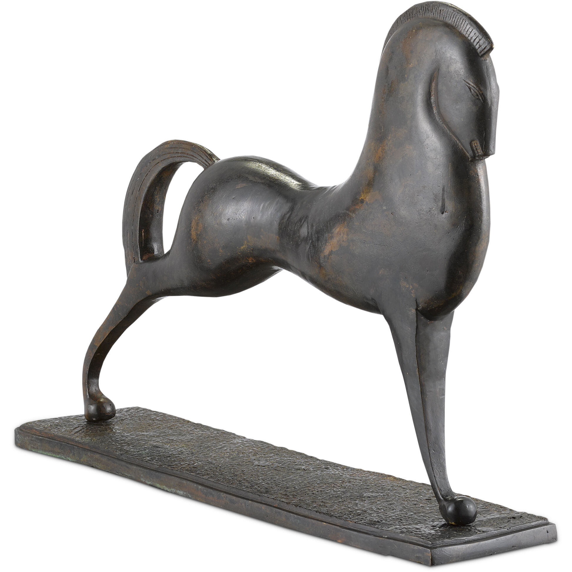 Assyrian Bronze Horse 19.5 X 14.75 inch Sculpture
