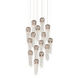 Medusa 15 Light 23 inch Silver Multi-Drop Pendant Ceiling Light