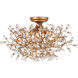 Crystal Bud 5 Light 24 inch Clear/Brass Semi-Flush Mount Ceiling Light
