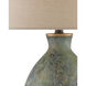 Remi 30 inch 150 watt Green/Dark Red/Bronze Gold Table Lamp Portable Light