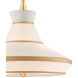 Perth 2 Light 22 inch Gold Leaf/White Pendant Ceiling Light