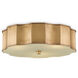 Wexford 3 Light 19.25 inch Antique Brass Flush Mount Ceiling Light