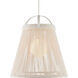Parnell 1 Light 24 inch White/Frosted White/Gesso White Pendant Ceiling Light, Medium