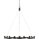 Serpentina 9 Light 37 inch Antique Black Chandelier Ceiling Light