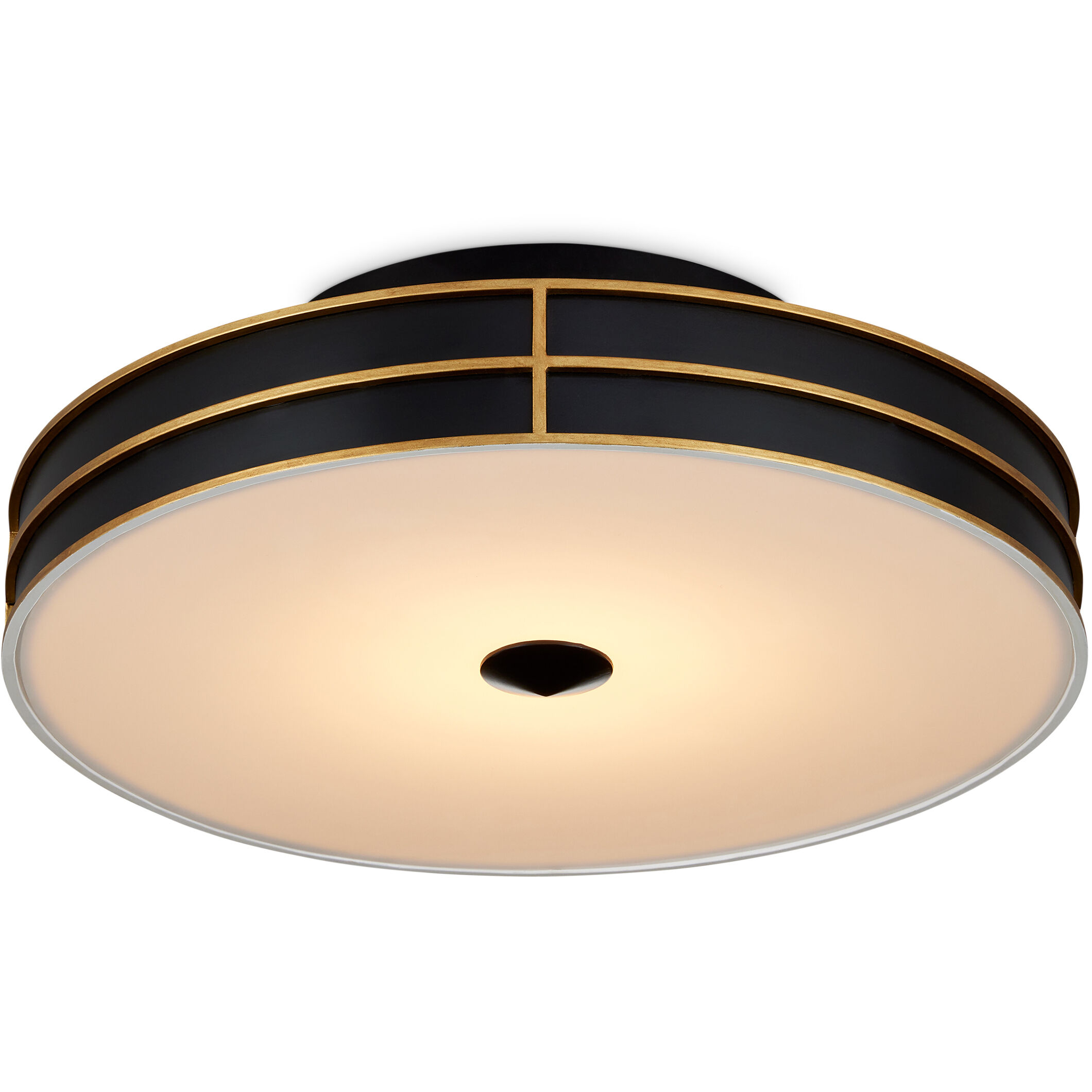 Fielding 1 Light 24 inch Satin Black/Contemporary Gold/Sugar White/White Flush Mount Ceiling Light