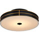 Fielding 1 Light 24 inch Satin Black/Contemporary Gold/Sugar White/White Flush Mount Ceiling Light