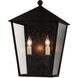 Bening 2 Light 17.75 inch Midnight Outdoor Wall Sconce, Medium