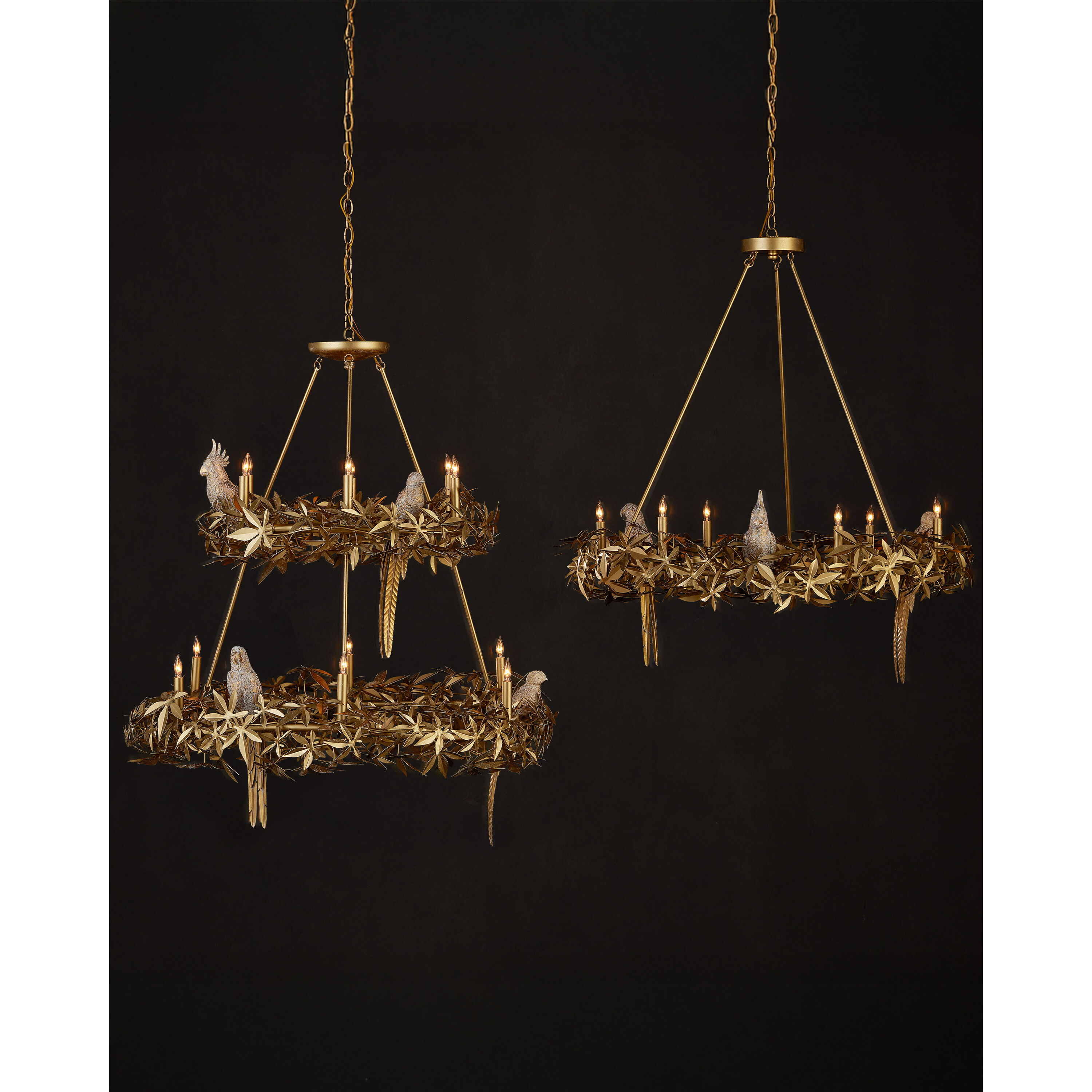 Aviary 6 Light 41.25 inch Swedish Gold Ring Chandelier Ceiling Light