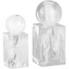 Nova White Swirl Objects, Set of 2